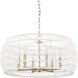 Ellie 6 Light 27.13 inch Modern Brushed Gold Chandelier Ceiling Light